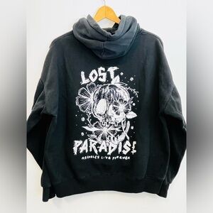 Lost Paradise Assholes Live Forever Skull Hoodie Black Graphic Streetwear Unisex